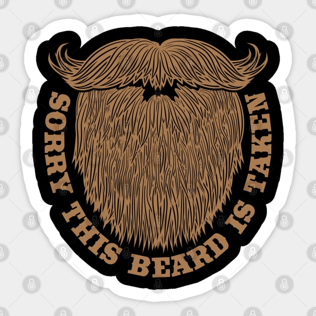 Sorry this Beard is Taken Valentines Day Sticker by aneisha